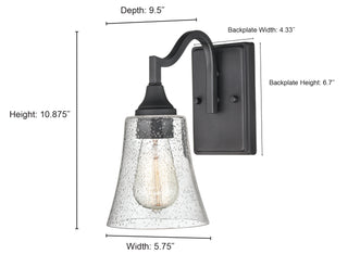 Caily 1-Light Wall Sconce Matte Black