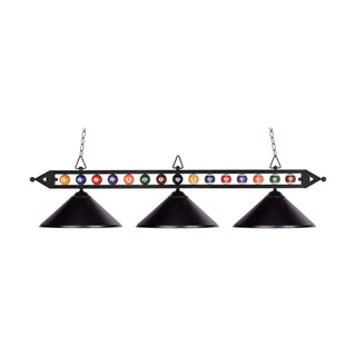 Designer Classics 58'' Wide 3-Light Linear Chandeliers - Matte Black