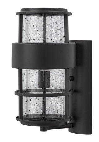 Saturn Medium Wall Mount Lantern In Black Finish