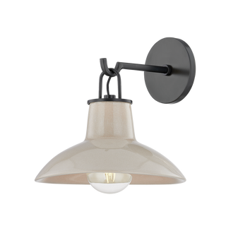 POTTERSVILLE Wall Sconce with Distressed Bronze/Ceramic Ivory Crackle Finish