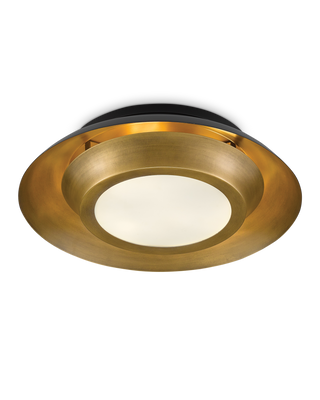 Metaphor Black & Brass Flush Mount