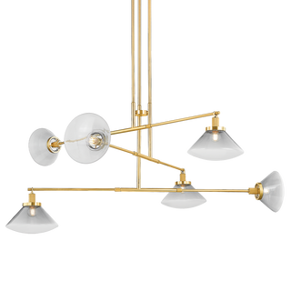 MENDON CHANDELIER with AGED BRASS Finish