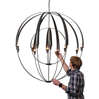 Double Cirque Large Scale Chandelier Dark Smoke