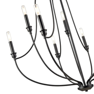 Senoia 9-Light Chandelier Ceiling Light Matte Black