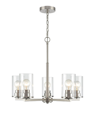 Verlana 5-Light Chandelier Ceiling Light Brushed Nickel