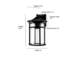Namath 1-Light Outdoor Wall Sconce Textured Black