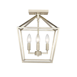 4-Light Semi-Flush Ceiling Mount Modern Gold