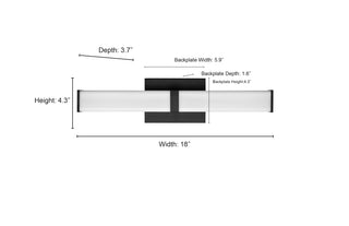 Tron Bathroom Vanity LED Light Bar Matte Black