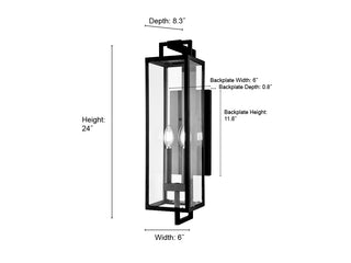 Lamont 2-Light Outdoor Wall Sconce Textured Black