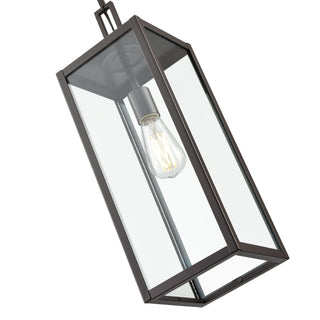 1-Light Outdoor Hanging Lantern - Powder Coated Bronze