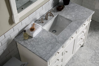 48 Inch Brittany Freestanding Vanity in Bright White / Carrara White Top