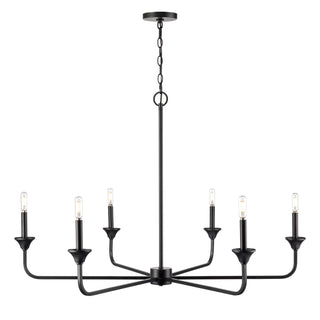 Herring 6-Light Chandelier Ceiling Light Matte Black