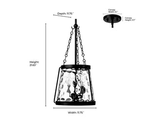 Adabella 3-Light Pendant - Matte Black