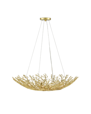 Sea Fan Gold Bowl Chandelier