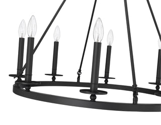Florence 8-Light Chandelier Ceiling Light Matte Black