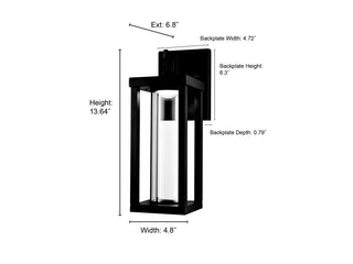 Dumont LED Outdoor Wall Sconce Powder Coated Black