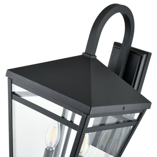Seager 2-Light Outdoor Wall Sconce Textured Black