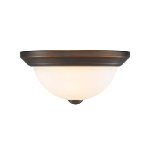 2-Light Flushmount Ceiling Light Rubbed Bronze