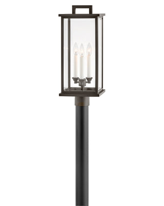 Weymouth Large Post Top or Pier Mount Lantern In Light Bronze Finish