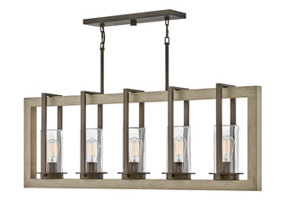 Riverwood Medium Five Light Linear In Light Bronze Finish