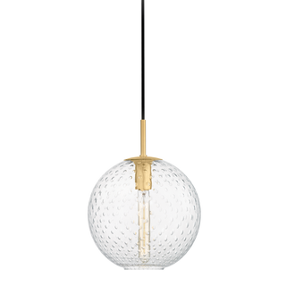 Rousseau Pendant with Aged Brass Finish