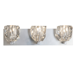 Gatsby 3-Light Bath Sconce Sterling / Crystal