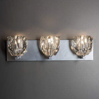 Gatsby 3-Light Bath Sconce Sterling / Crystal