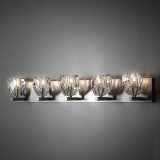 Gatsby 5-Light Bath Sconce Vintage Platinum / Crystal