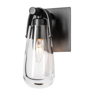 Eos 1-Light Bath Sconce Black / Clear Glass (ZM)