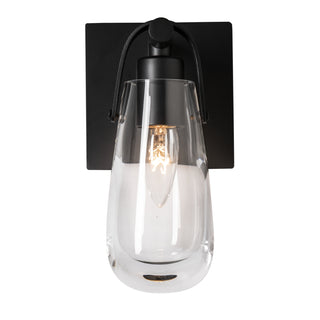 Eos 1-Light Bath Sconce Black / Clear Glass (ZM)