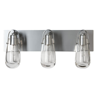 Eos 3-Light Bath Sconce Sterling / Clear Glass (ZM)