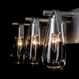 Eos 3-Light Bath Sconce Sterling / Clear Glass (ZM)