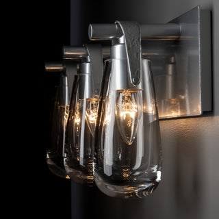 Eos 3-Light Bath Sconce Sterling / Clear Glass (ZM)