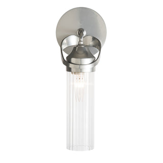 Bow 1-Light Bath Sconce Sterling / Clear Glass (ZM)