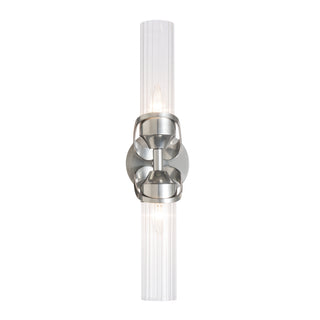 Bow 2-Light Bath Sconce Sterling / Clear Glass (ZM)