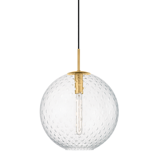 Rousseau Pendant with Aged Brass Finish