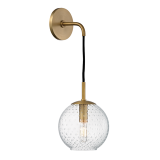Rousseau Wall Sconce with Aged Brass Finish