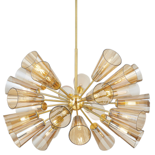 HARTWOOD CHANDELIER with AGED BRASS Finish