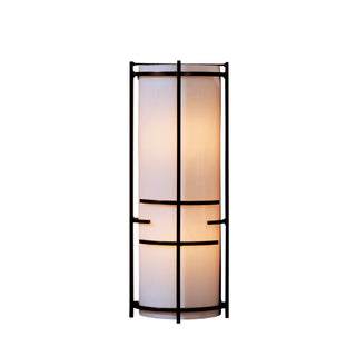 Extended Bars Sconce Bronze / White Art Glass (BB)