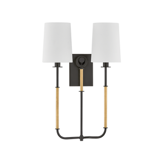 GLENMONT Wall Sconce with AGED BRASS/DISTRESSED BRONZE Finish