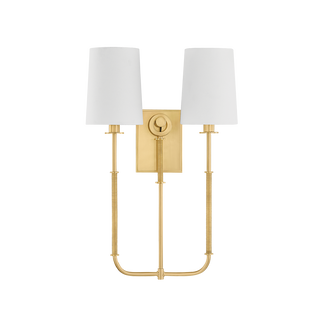 GLENMONT Wall Sconce with AGED BRASS Finish