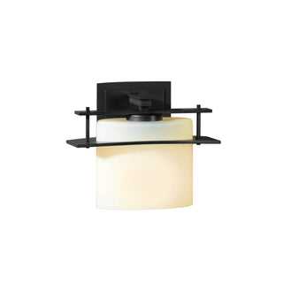 Arc Ellipse 1 Light Sconce Black / Opal Glass (GG)