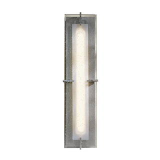 Ethos Large LED Sconce Vintage Platinum / Seeded Clear Glass (II)