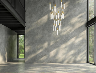 Aurora 36 inch Chandelier in Satin Gold