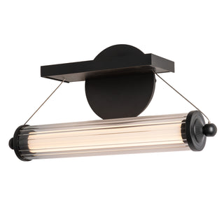 Libra LED Sconce Black / Black Wood / Clear Glass (ZM)