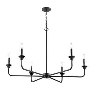 Herring 6-Light Chandelier Ceiling Light Matte Black