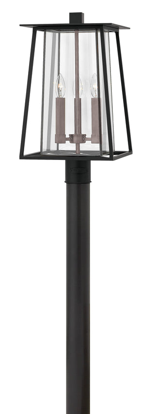 Walker Medium Post Mount Lantern in Black