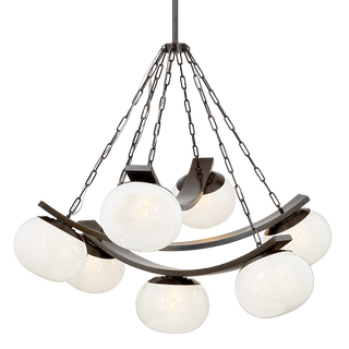 DUXBURY CHANDELIER with DISTRESSED BRONZE Finish