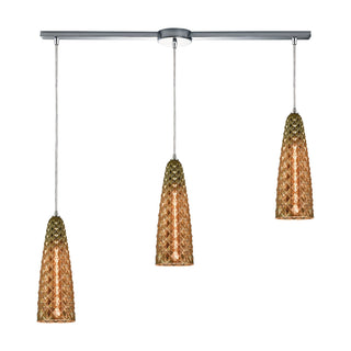 Glitzy 36'' Wide 3-Light Mini Pendant - Polished Chrome