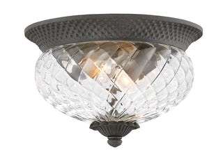 Plantation Small Flush Mount In Black Finish